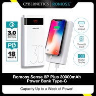 Romoss Sense 8P Plus 30000mAh Power bank Type C 18W Bidirectional Fast Charging Powerbank