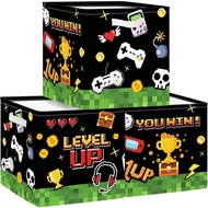 Clastyle Video Game Kid Storage Cube Organizer Set Black Gamepad Closet Clothes Cube Storage Bin Nur