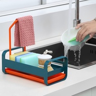 🇲🇾🐻Multi-function Kitchen Drain Sink Organizer Sponge Holder Kitchen Desktop Drying Rack Kitchen Sink Accessories