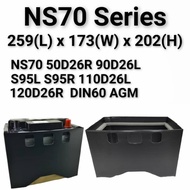 NS70 S95 DIN60AGM 50D26R 110D26L 120D26R CAR BATTERY PROTECTION COVER / BATTERY COVER