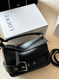 ✨Loewe puzzle biker小牛皮單肩斜挎手提包 小號 女款 黑色