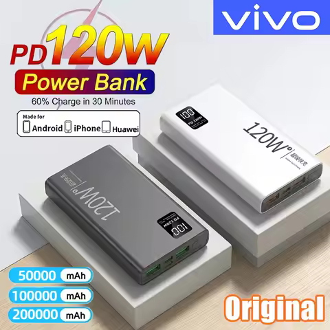 For Xiaomi Original 500000mAh Powerbank External Spare Battery Portable Charger For iPhone Samsung S
