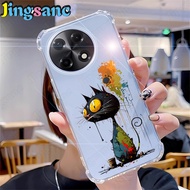 Jingsanc Ốp Điện thoại mềm trong suốt dày bốn góc chống rơi thích hợp cho Tecno Camon 30 S 30 Premie