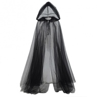 Halloween Cloak Hooded Gauze Cloak Vampire Bride Witch Death cosplay Long Cloak Halloween Cloak Hood