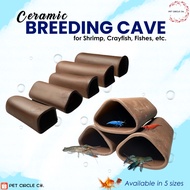 Aquarium Shrimp Fish Pleco Reptile Cave Shelter House Hiding Spot Ceramic Stone Ornament