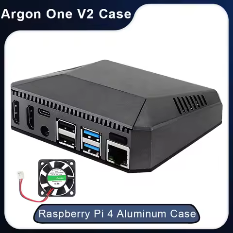 Raspberry Pi 4 Model B Argon One V2 Case Aluminum Case Removable GPIO Cover Passive Cooling Metal Sh
