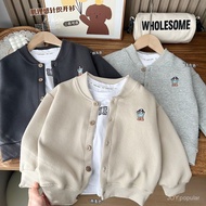 Children Jacket Autumn Boys Korean Version Cardigan Top Baby Loose Casual Baseball Uniform