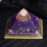 大金字塔奧根塔Orgonite奧罡塔脈輪冥想能量蛋白石紫水晶