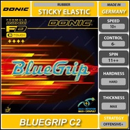 DONIC Bluegrip C2 Sticky-Elastic Inverted Table Tennis Rubber Getah Ping Pong Made in Germany ITTF A