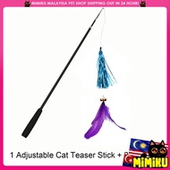 Mimiku Cat Teaser Wand & Replacement Heads | Interactive Cat Toy | Replaceable Teaser Head