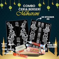 COMBO CERIA BERSERI-1 Tube Besar 30g + 1 Tube Kuku 6g + 2 Sticker A5.(MAROON).