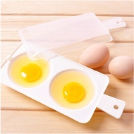 [Easy 2-Slot Microwave Egg Steamer] Cook 2 Eggs at Once for Steamed Eggs, Sunny-Side Up, or Water-Po
