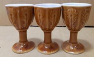 早期陶瓷 六邊形 小酒杯 小茶杯 敬神杯-3 杯合售