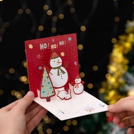 [Coisíní] 3D Greeting Card Creativity Christmas Eve Gift Message Card Holiday Greeting Card Creativity Card Blessing Message Card Greeting Card Christmas Gift Christmas Eve