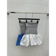 Mi-Iu Contrasting Color Tube Top Knitted Dress for Women