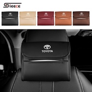 Sieece Leather Tissue Holder For Car Seatback Mounted Drawer Box Car Tissue Box Tissue Holder Box For Car Auto Seat Back Tissue Storage Car Accessories For Toyota Wish Sienta Yaris Altis Vios Corolla CHR Hiace Fortuner Harrier Commuter Hilux Revo Prius