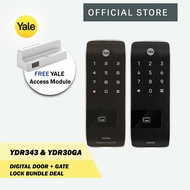 Yale YDR30GA Gate + YDR343 Door Digital Lock Bundle (FREE Yale Access Module)