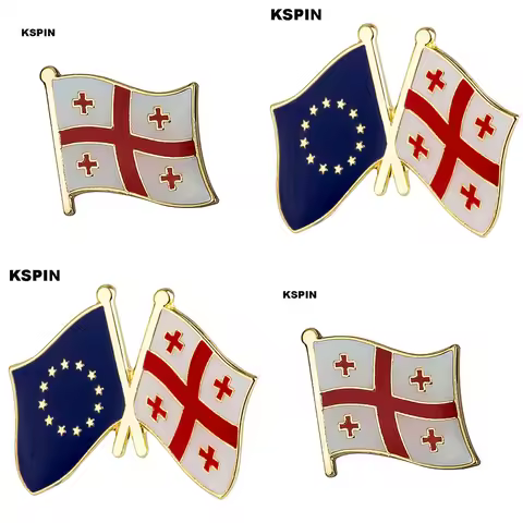Georgia Flag Laple Pin Badge Brooch
