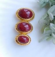 Vintage Jewelry 西洋古董飾品 MONET 一字 普普 橢圓 別針