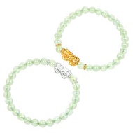 【正佳珠寶】葡萄石 糖果嫩綠 銀元寶貔貅 電鍍元寶金貔貅 招財轉