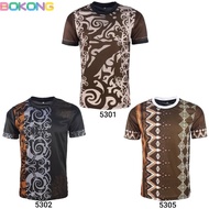 Men T-shirt Batik Design Jersey Material Baju T-shirt Lelaki Jersey Batik 2 (Bokong)