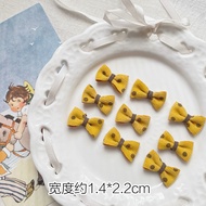 2 Yuan 8 Korean Version Pumpkin Color Bow Polka Dot Handmade diy Hair Accessories Material Accessori
