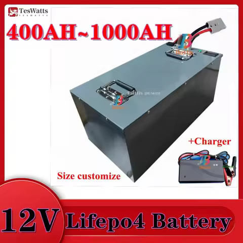 Teswatts 12V 400AH 500AH 600AH 700AH 800AH 900AH 1000AH Lifepo4 Battery for Outdoor Camping Inverter