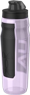 Under Armour 32oz Playmaker Squeeze Water Bottle, Sanitary Cap Cover, High Flow Push/Pull Nozzle, Non-Slip Grip, Finger Loop Carry, Fits Bike Holder, Cycling, Gym, Hiking, All Sports