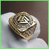◞ ∇ ✙ ◒ Stainless Steel Men's Ring Tau Gamma Phi Fraternity Ring with Rhinestone Size 6-13