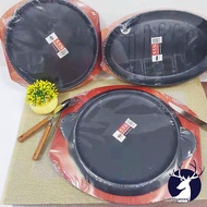 SIZZLING PLATE WITH WOODEN BASE / SIZZLING PLATE ROUND CAST IRON / ROUND STEAK PLATE / SISIG PLATE##