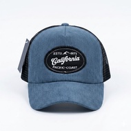 VIRAL HAT TRUCKER HAT CORDUROY SHORT VISOR CALIFORNIA BLUE