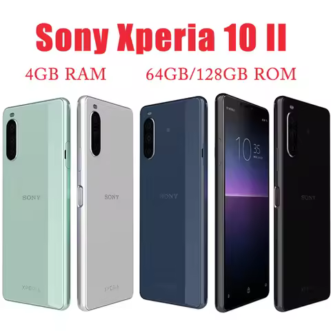 Sony Xperia 10 II 4G LTE Mobile Phone 6.0'' OLED 4GB RAM+64/128GB ROM GPS Snapdragon 665 Octa-Core A