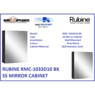 RUBINE RMC-1033D10 BK/WH SS Mirror Cabinet