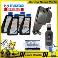 MAZDA GENUINE PARTS 4 BOTTLES ATF FZ AUTO GEAR OIL + FZ0121500 AUTO GEAR FILTER + DEPOSIT CLEANER MA
