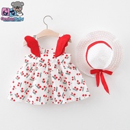 [ Genius Baby House ] 3m-3y Baby Girl Clothing Dress & Hat C3347