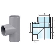 PVC PIPE FITTING TEE 15MM - 50MM