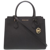 近全新 Michael Kors 兩用黑色皮革托特包，黑色，0018 [二手] Michael Kors