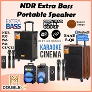 BAAB-B-Q8 EXTRA BASS 6000W 300W OUTPUT NDR-C8/C12/P44/P55/P66/P08 8”PROFESSIONAL PORTABLE STEREO SPE