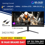 PRISM+ 34G1X PRO | 34" QD-OLED 240Hz 0.03ms GTG UWQHD Curve Gaming Monitor [3440 x 1440]