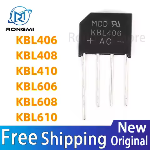 20PCS New KBL406 KBL408 KBL410 KBL606 KBL608 KBL610 Rectifying bridge flat bridge In Stock Wholesale
