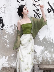 Áo Khoác Cardigan Chống Nắng Bằng Vải Voan Mới Cho Nữ Mùa Hè Áo Khoác Ngoài Dây Đeo Váy Mỏng Áo Khoá