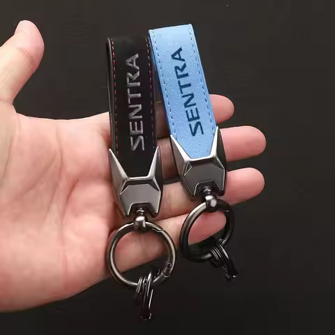New Fashion Luxury Car Suede Keychain Key Rings with Sentra 3D logo for Nissan sentra b13 b14 b17 b1