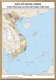 Decal dán Bản Đồ 34 tỉnh Thành VN (Bản Đồ Hành Chính)
