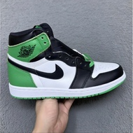 QAWU Pure Original First Layer Air Jordan AJ1 Retro High-Top Celtic Black Green Toe Original Last Or