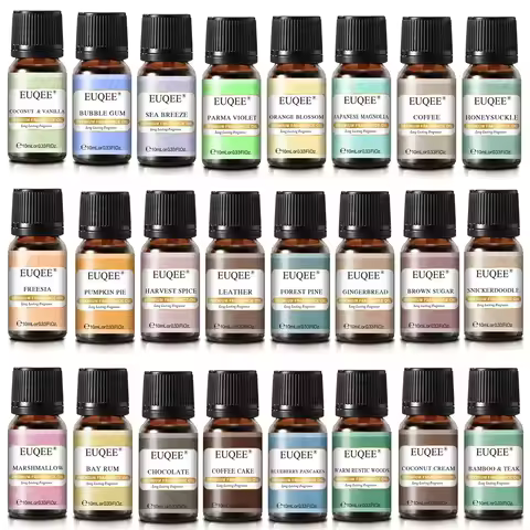EUQEE Essence Oils for Aroma Diffuser 10ml Premium Fragrance Oil for Making Candle Aromatherapy Humi