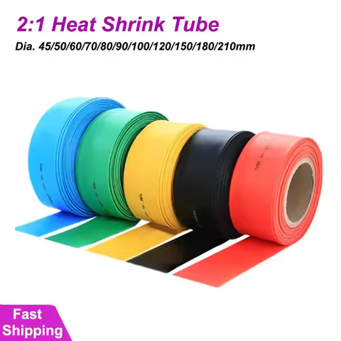 2:1 Heat Shrink Tube Dia 45/50/60/70/80/90/100/120/150/180/210mm Polyolefin Heatshrink Sleeve Wire R