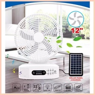 ☇◑ ❦ ✹ GD-9018 Multifunctional Solar Desk Fan Rechargeable Fan with LED light and Solar Panel