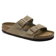 Products Birkenstock Arizona Suede Leather Sandals in Taupe for Men and Women
