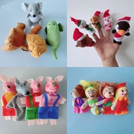 4Pcs/5Pcs/Pack Finger Puppets Baby Mini Santa Christmas Animal Doll Educational Plush Doll Finger Puppets Plush Toys For Kids Gifts