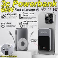 【3C Certification 】Magnetic 3C Powerbank 66W Fast charging  10000mAh Wireless Powerbank Fast Chargin